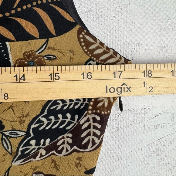 Coldwater Creek Multicolor Floral Mini Dress Sleeveless Drop Waist Beaded Size 8 - Picture 8 of 12